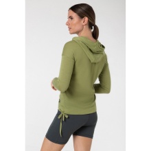 super natural Funnel Hoodie (Merino wool) sage green Women